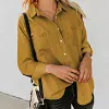 Chemise en jean &agrave; manches longues pour femme