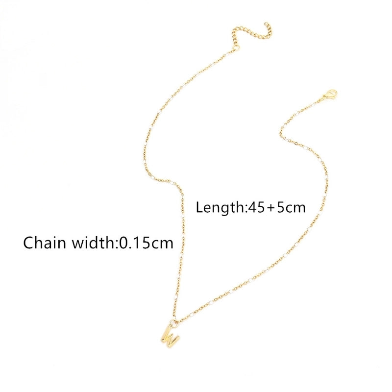 Elegant Minimalist Classic Style Letter 201 Stainless Steel 304 Stainless Steel Pendant Necklace