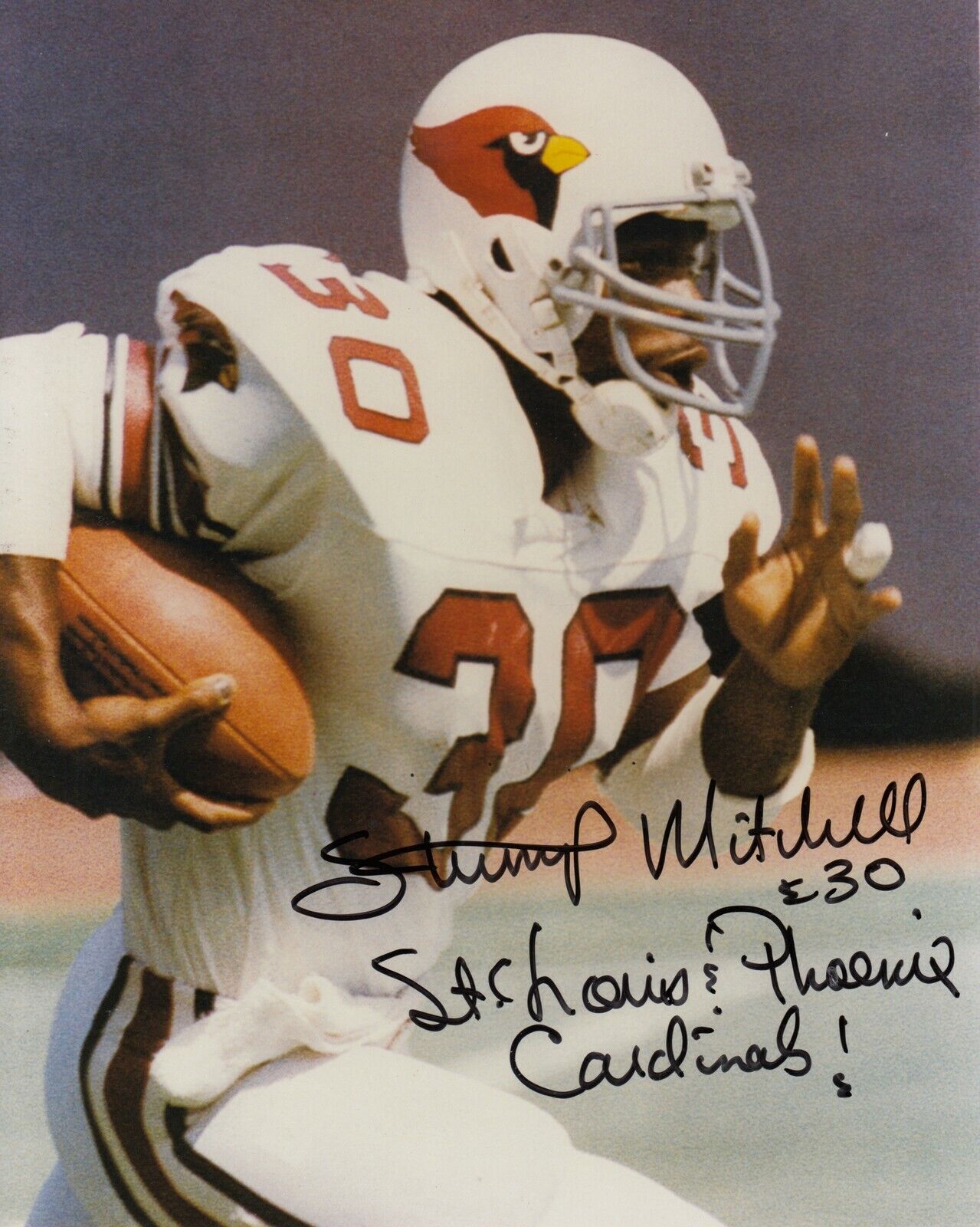 Stump Mitchell #0 8x10 Signed Photo Poster painting w/ COA St Louis Cardinals 031019