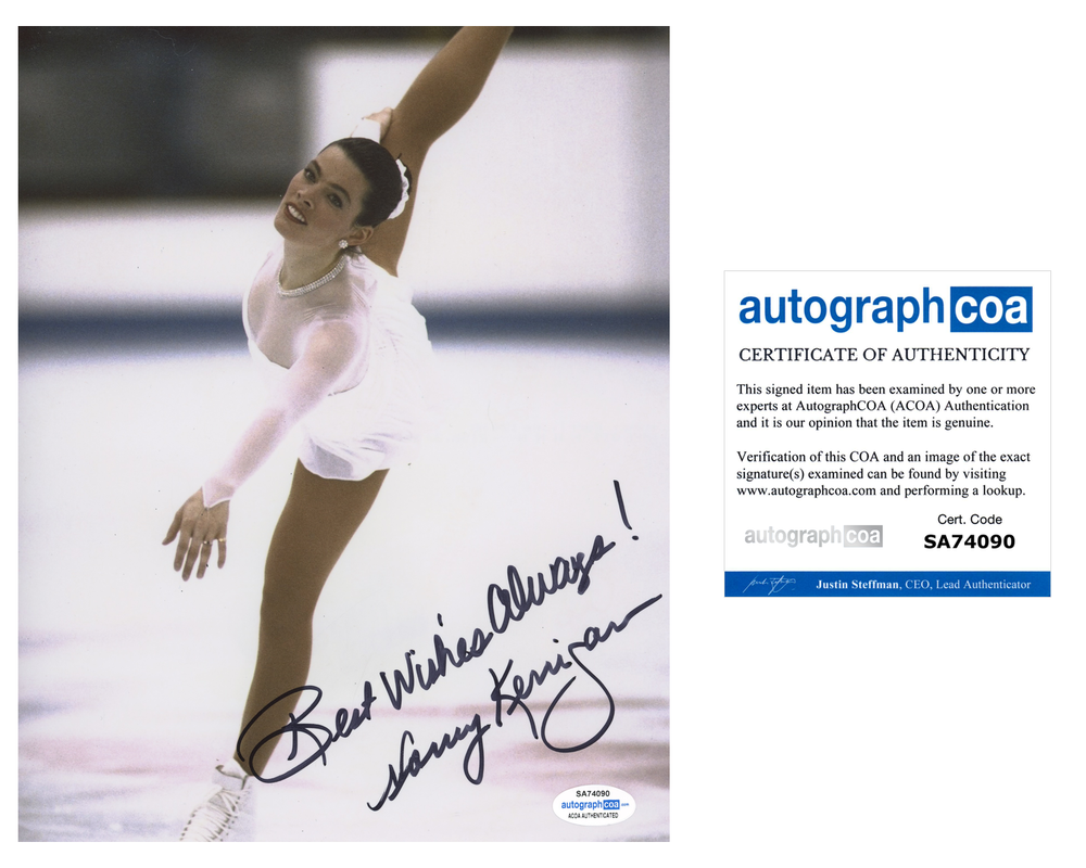 NANCY KERRIGAN SIGNED 8X10 Photo Poster painting AUTOGRAPHED FIGURE SKATING LEGEND  2