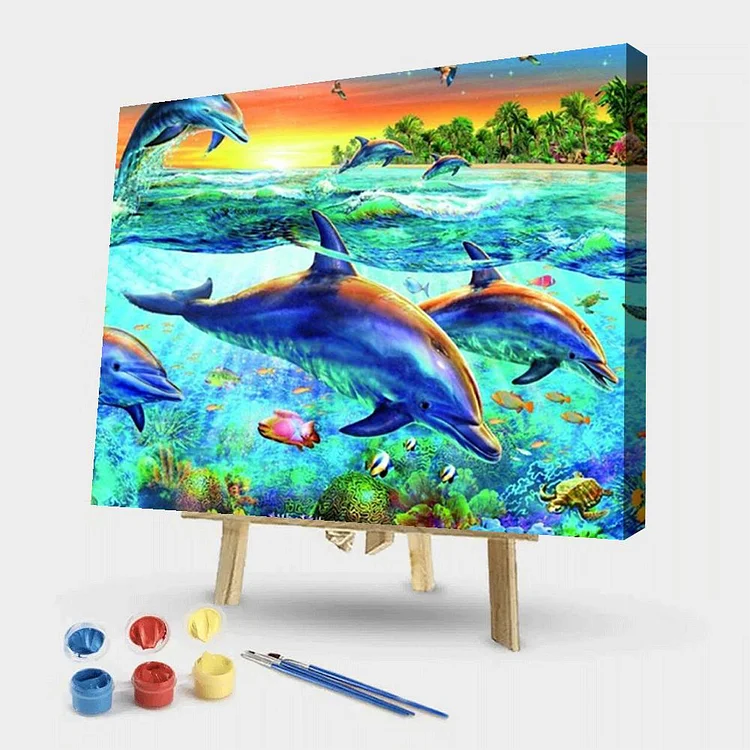 Dolphin - Painting By Numbers - 50*40CM gbfke
