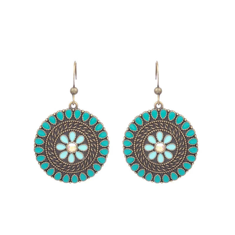 Women's Bohemian Exotic Water Drop Flower Earrings