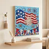 Framed American Flag - DIY Button Art Painting Kit for Creativity DIY Pearl Dot Crafts for Gift Home Wall Decor 30*30CM