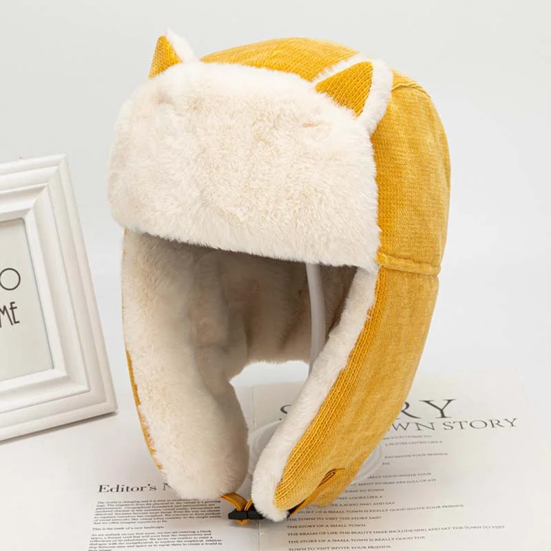 Letclo™ Winter Ear Protection Cold Warm Cute Wild Women Cat Ears Hat letclo Letclo