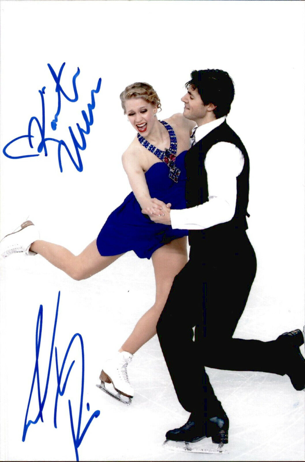 Kaitlyn Weaver Andrew Poje SIGNED 4x6 Photo Poster painting Figure Skating OLYMPICS SOCHI