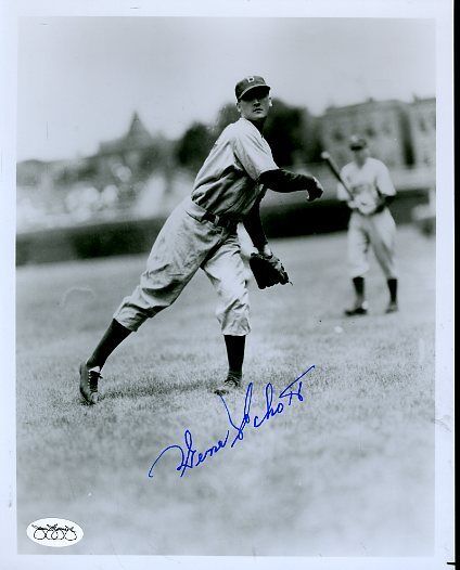 Gene Schott Brooklyn Dodgers Signed Jsa Sticker 8x10 Photo Poster painting Authentic Autograph