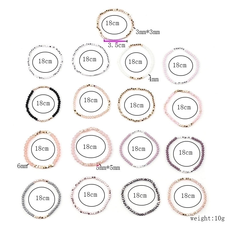 Minimalist Geometric Beaded Crystal Bracelets3