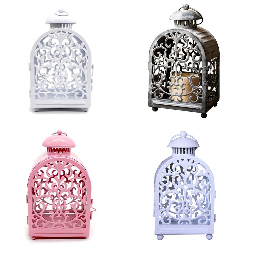 

Hollow Candle Holder Moroccan Candlestick Tealight Carved Hanging Lantern, Pink, 501 Original