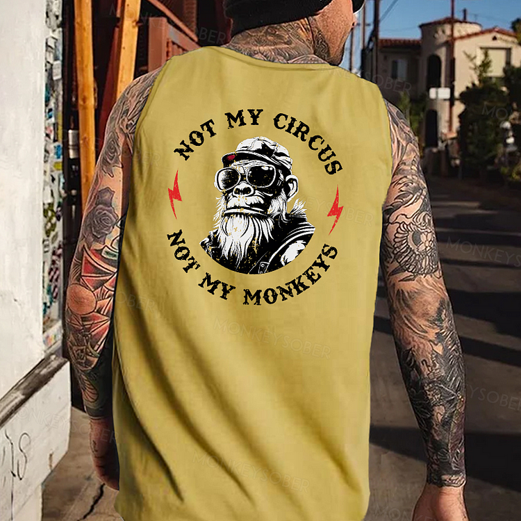 Not My Circus Not My Monkeys Print Tank Top