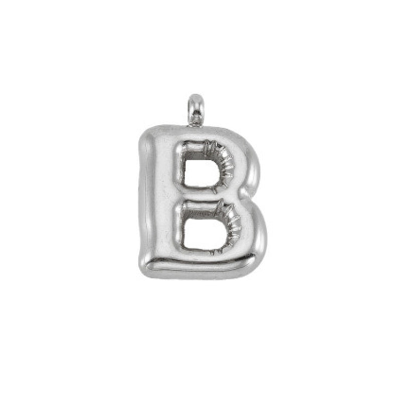 2 Pieces 24mm 304 Stainless Steel Letter Pendant Chain