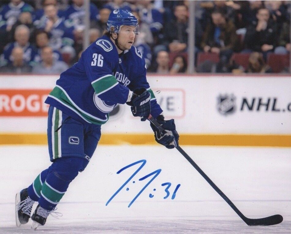 Vancouver Canucks Jussi Jokinen Signed Autographed 8x10 Photo Poster painting COA #11