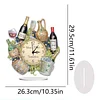 5D DIY Special Shape Diamond Painting Desk Ornament Handmade Clock Kit(Wine)