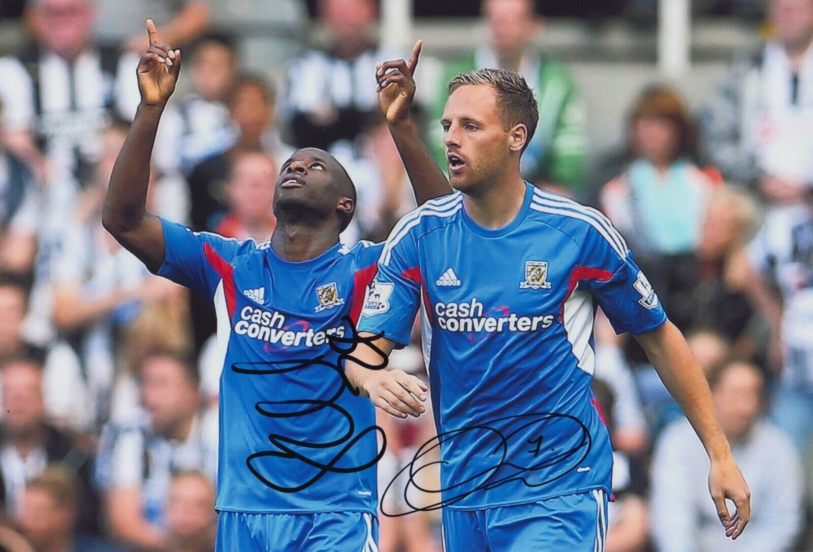 Sone Aluko, David Meyler Hand Signed 12x8 Photo Poster painting - Hull - Football Autograph 2.