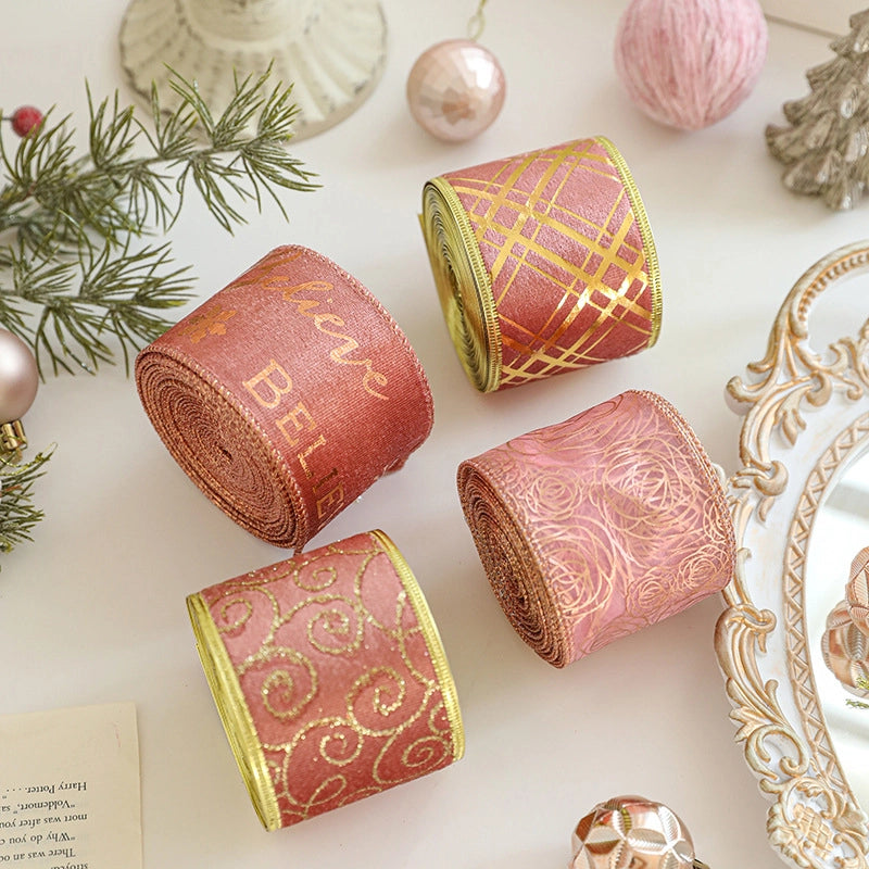 Christmas Nordic Style Minimalist Solid Color Polyester Casual Holiday Party Colored Ribbons Party Accessories