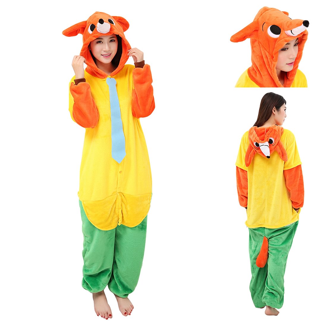 Zootopia Fox Nick Kigurumi Onesies Pajamas Costume-Pajamasbuy