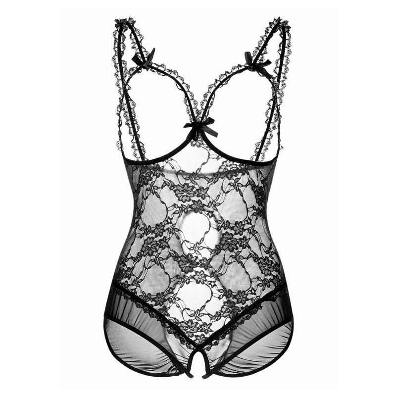Plus Size Open Bra Open Crotch Women Lace Sexy Lingerie Hot Transparent