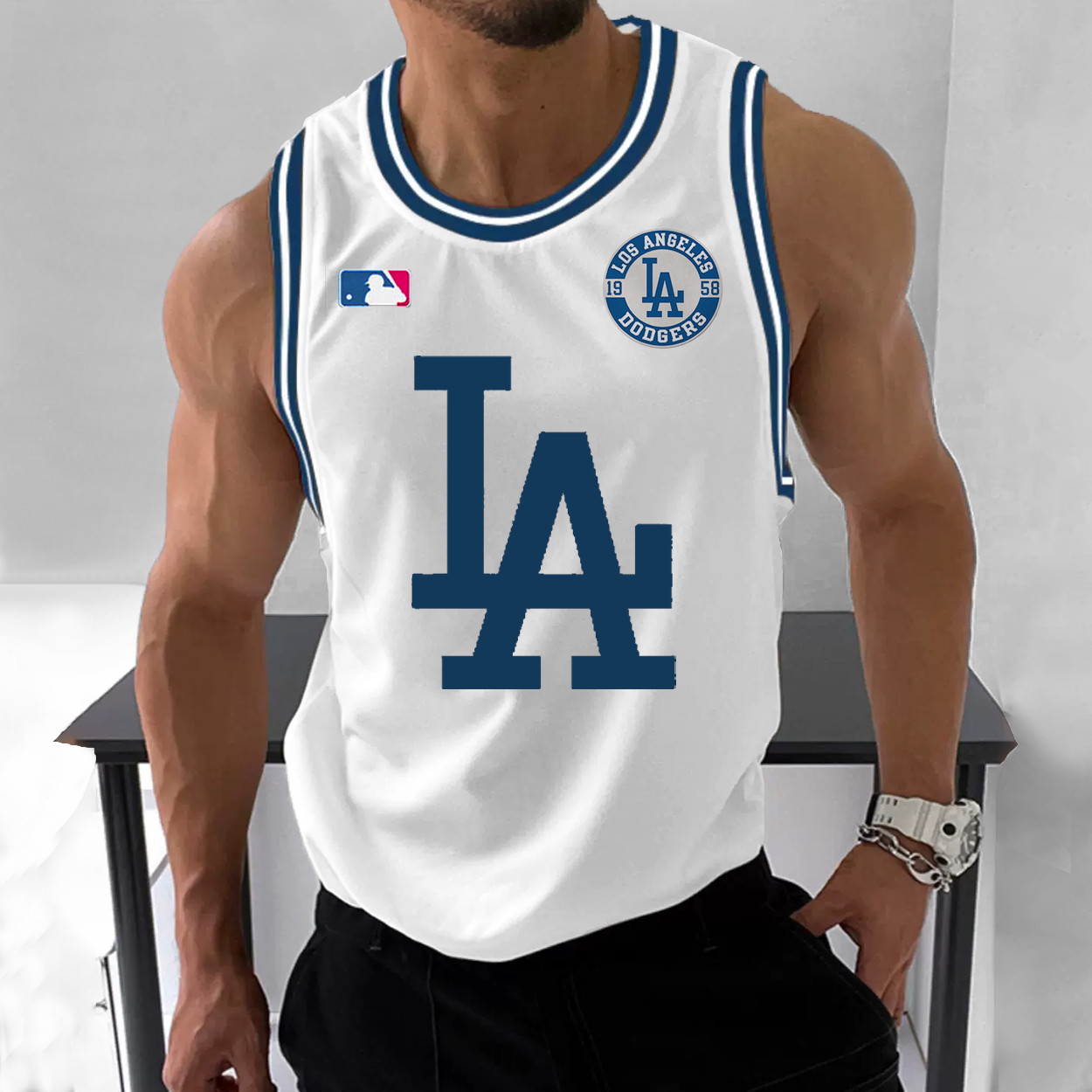 Unisex Los Angeles Baseball Printed Sleeveless Tank Top