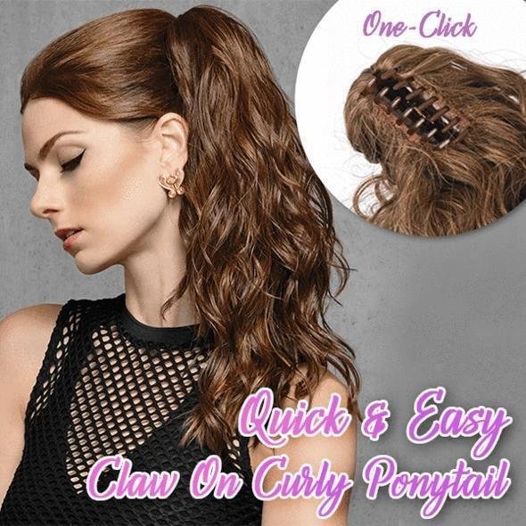 Quick & Easy Claw on Curly Ponytail