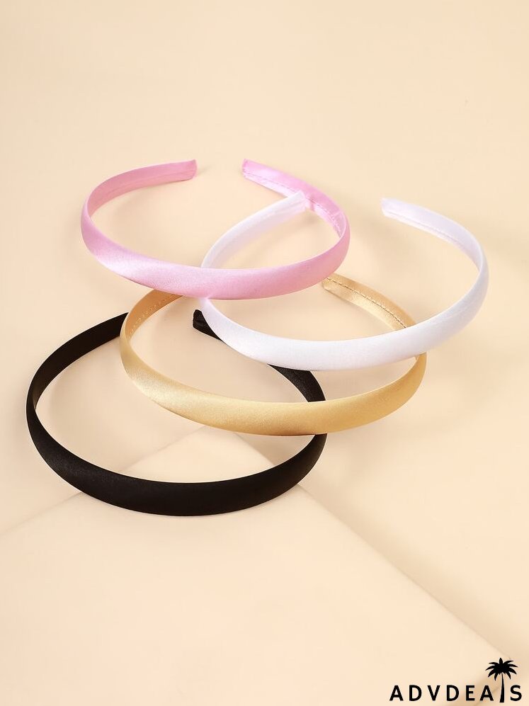 4pcs Solid Headband