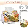 Diamond Art Tissue Box Cover DIY PU Desktop Organizer Large(Peacocks)