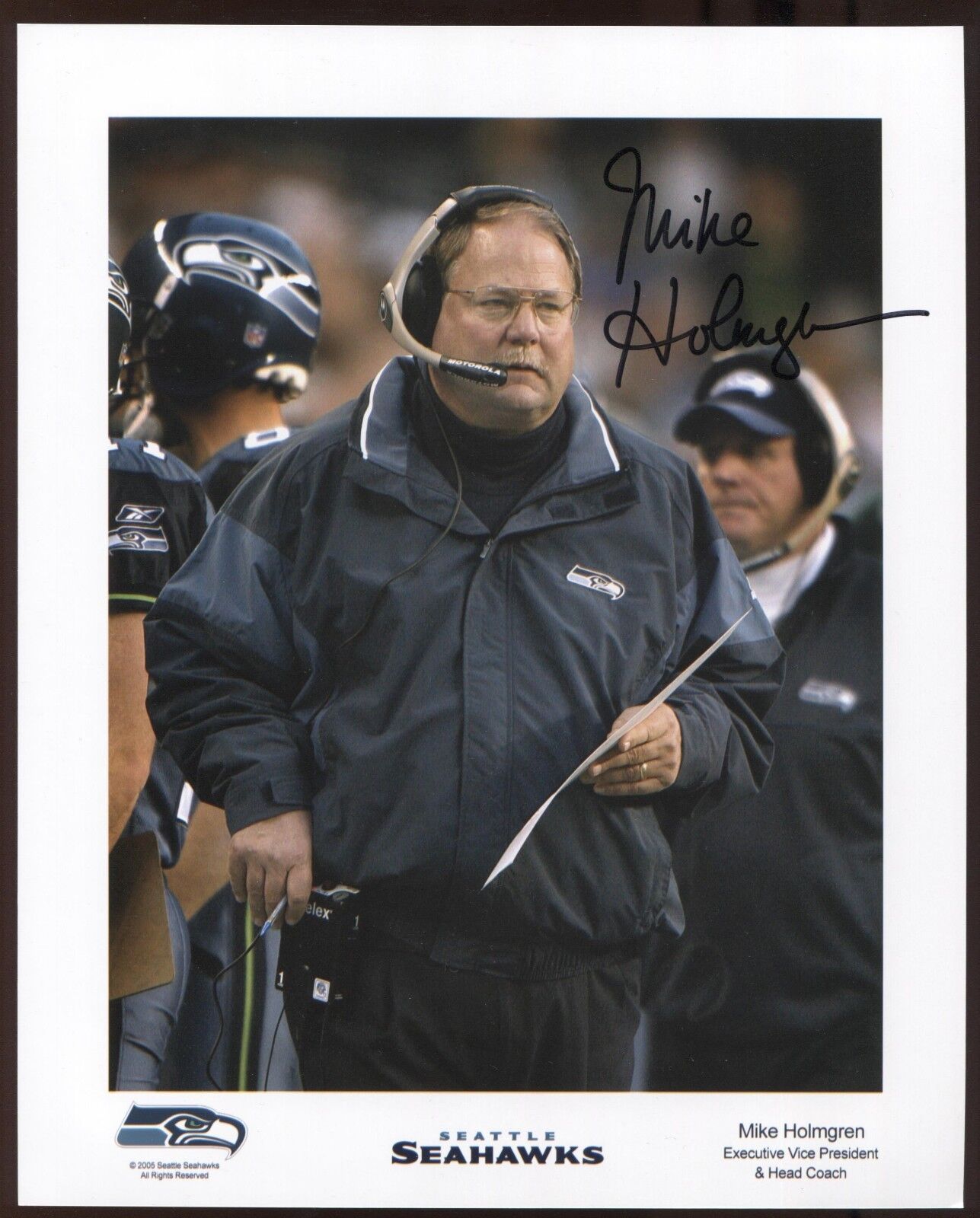 Mike Holmgren Signed 8 x 10 Inch Photo Poster painting Vintage Autographed Signature Football