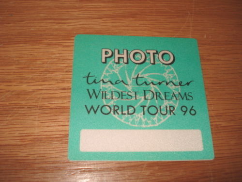 Tina Turner 1996 Tour Backstage Concert Photo Poster painting Pass