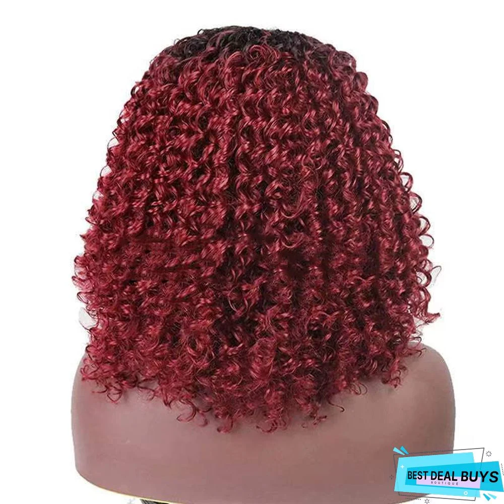 Wig Ladies Bicolor Split Dyed Wine Red