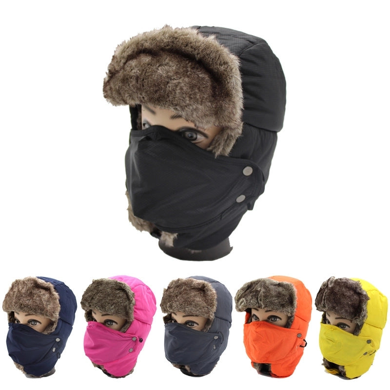 Winter Warm Lei Feng Hat Men’s And Women’s Outdoor Cycling Windproof Ear Protection Hat Northeast Ski Fleece-lined Thickened Cold-proof Hat