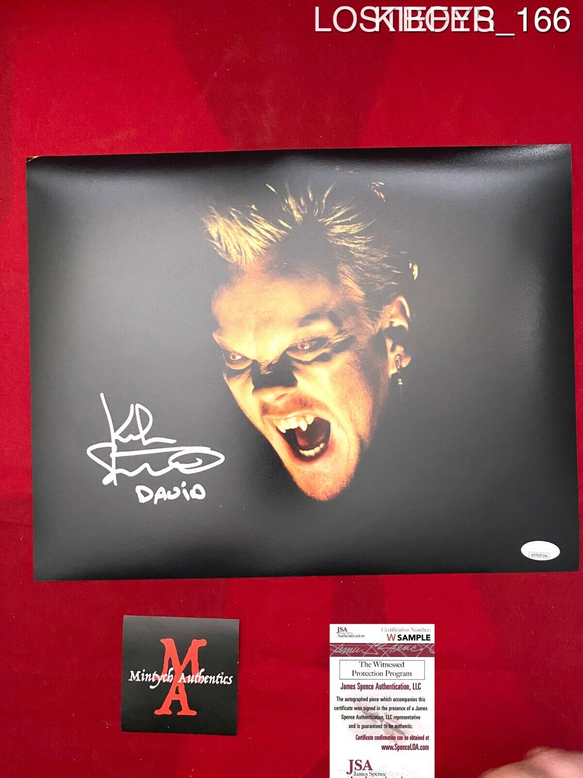 KIEFER SUTHERLAND AUTOGRAPHED SIGNED 11x14 Photo Poster painting! THE LOST BOYS! DAVID! JSA!