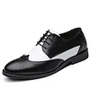 Men Dress Shoes Gentlemen Brogue Style Party Leather Wedding Shoes