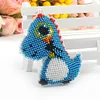 Bead Embroidery - Dinosaur Beaded Counted Cross Stitch Keyring