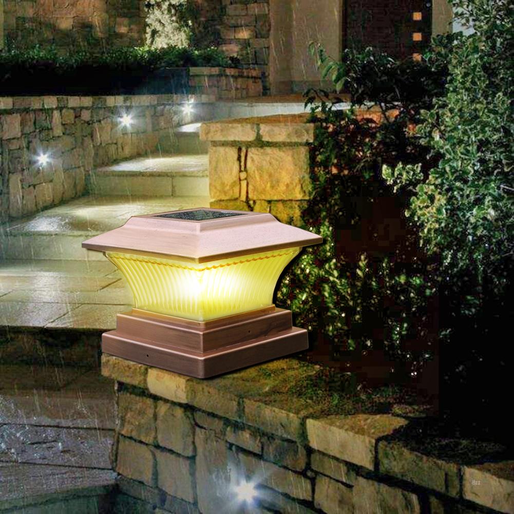 

Solar Power LED Pillar Fence-Outdoor Solar Light, Gold, 501 Original