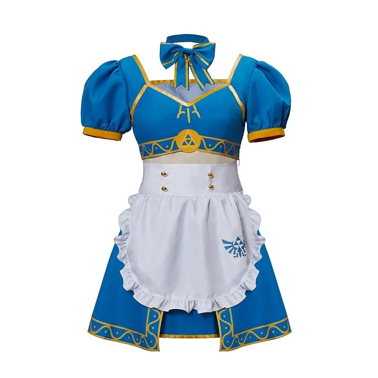 The Legend Of Zelda Game Princess Zelda Maid Apron Dress Cosplay Costume