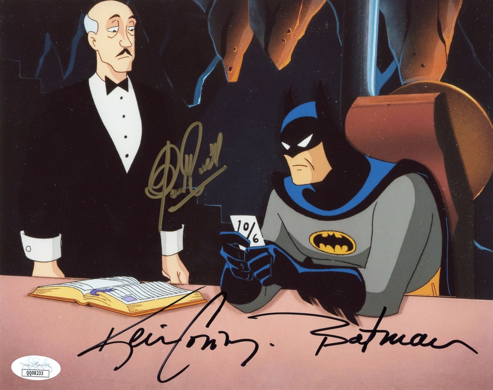 Batman Alfred Animated 8x10 Photo Poster painting Signed Autograph Conroy Revill JSA COA Auto