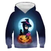 Kids Boys Girls Halloween 3D Printed Casual Face Pumpkins Hoodies
