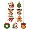 9pcs DIY Double-Sided Rhinestone Acrylic Diamond Painting Christmas Tree Pendant(Christmas Tree)