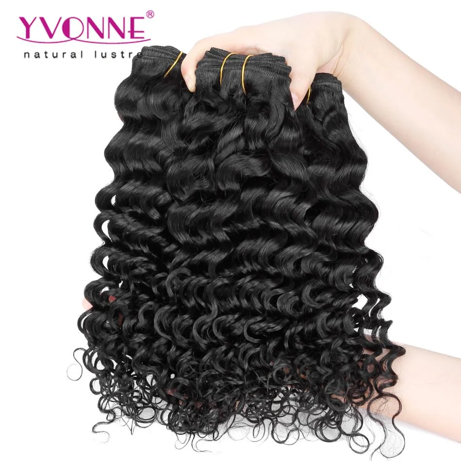 Cheap Brazilian Remy Human Hair Deep Wave Brazilian Hair Bundles 10inch-20inch Natural Color 
