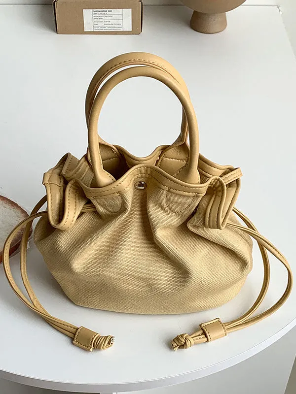 Drawstring Split-Joint Tote Bags Handbags