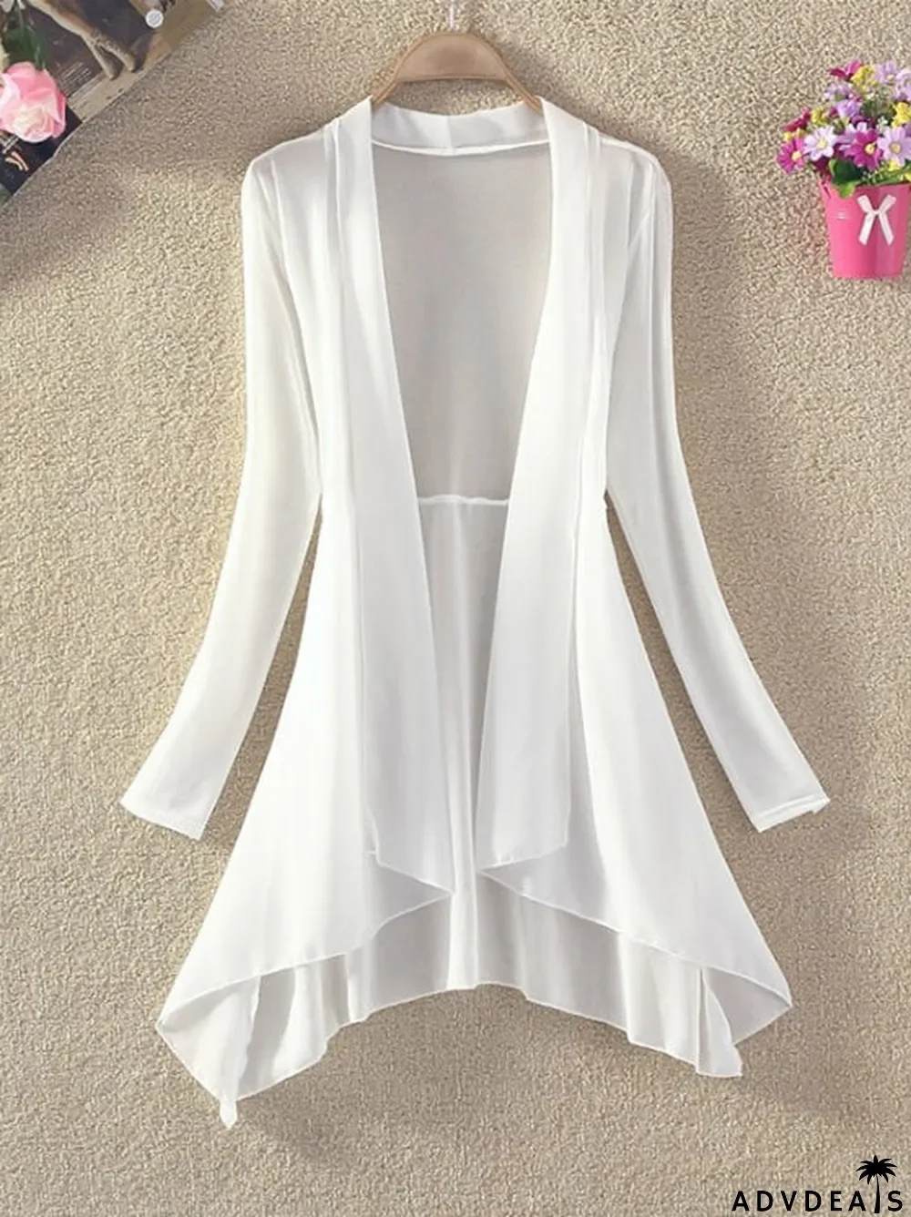 Women's Sheer Chiffon Loose Kimono Cardigan Capes Top