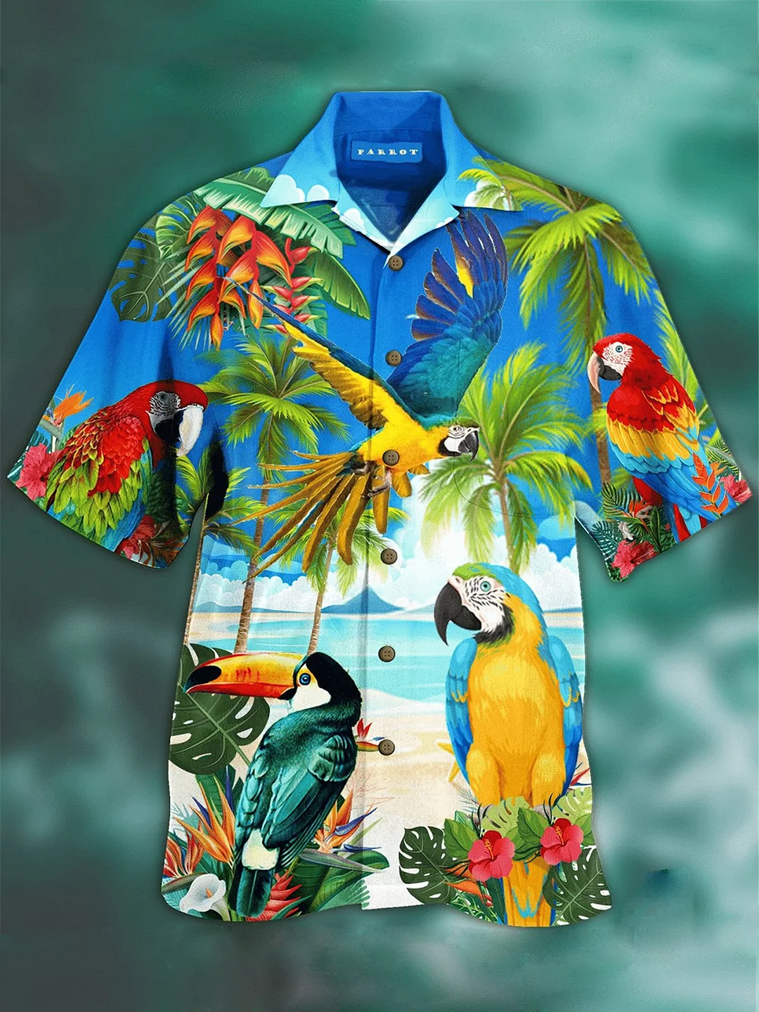 Parrots Casual Cotton-Blend Printed Shirts & Tops