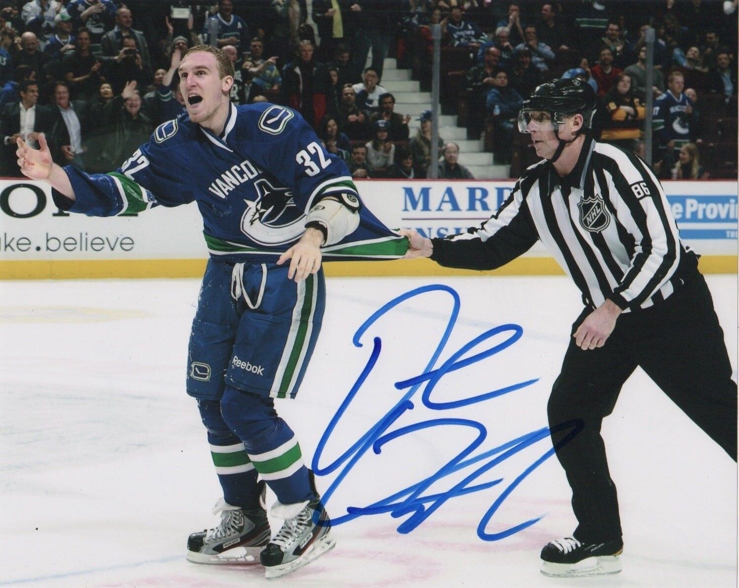 Vancouver Canucks Dale Wiese Signed Autographed 8x10 NHL Photo Poster painting COA A