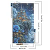 Diamond Painting-DIY Full Round Drill Castle Blue Roses(70*40 CM)