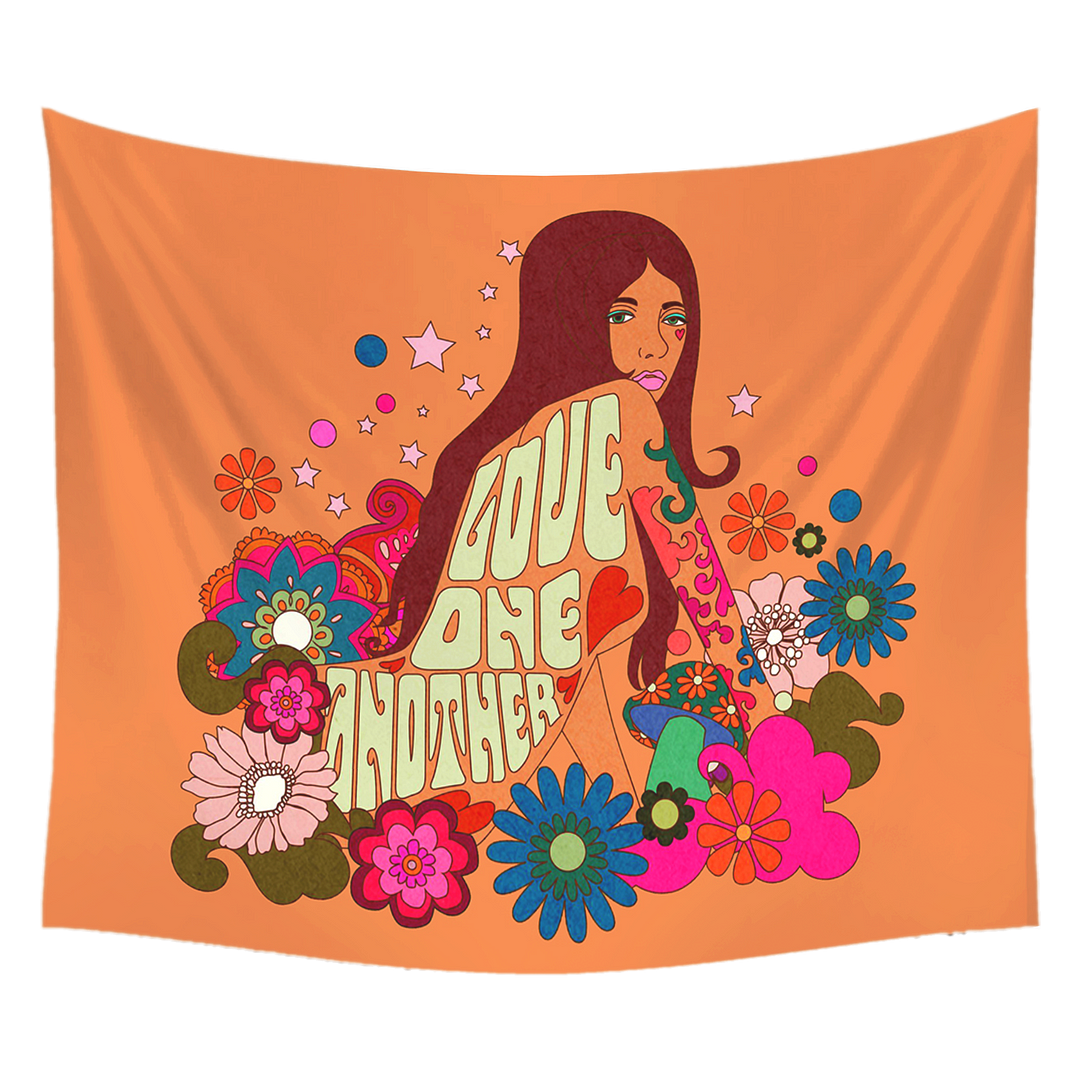 80S Vintage Wall Tapestry Hanging Decor for Girls Dorm Roon Decoration Rainbow INS Trippy Tapestry Psychedelic Wall Covering