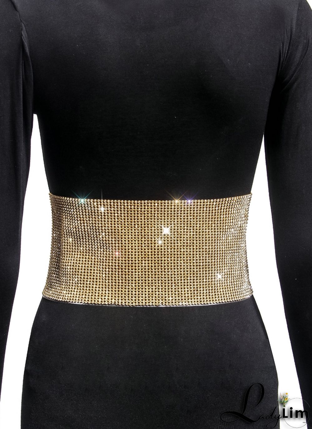 Fashion Beaded Lace-Up Waist Belt