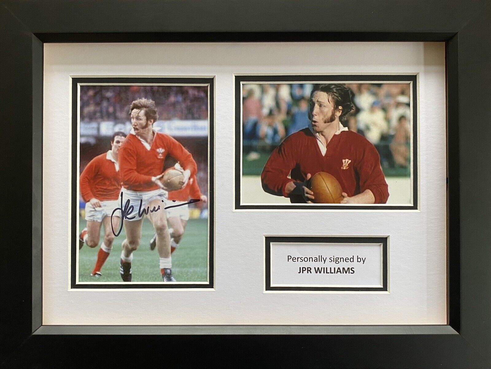 JPR Williams Genuine Hand Signed Wales Photo Poster painting In A4 Frame Display