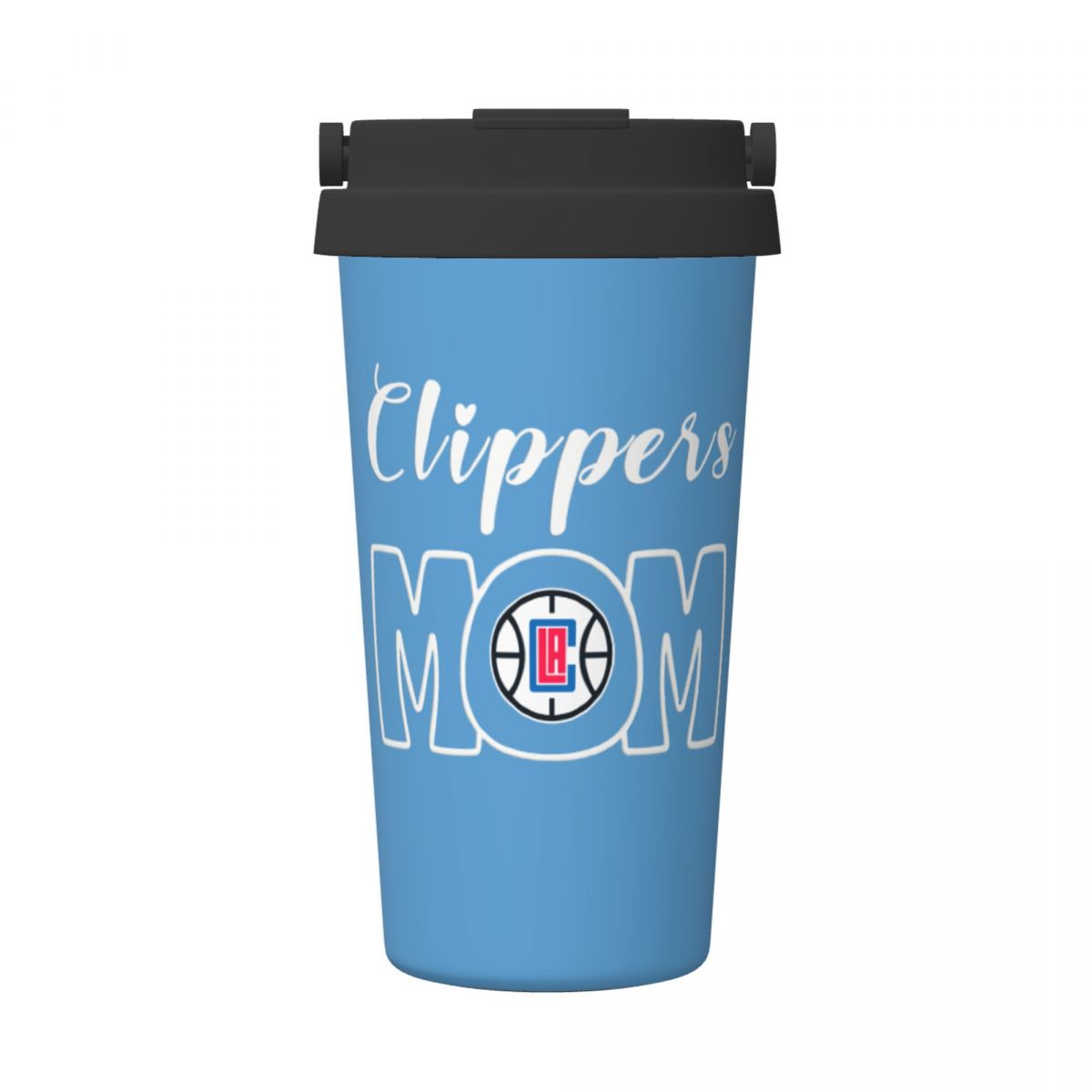 Los Angeles Clippers Mom 16oz Vacuum Stainless Steel Tea Tumbler with Lid and Handle