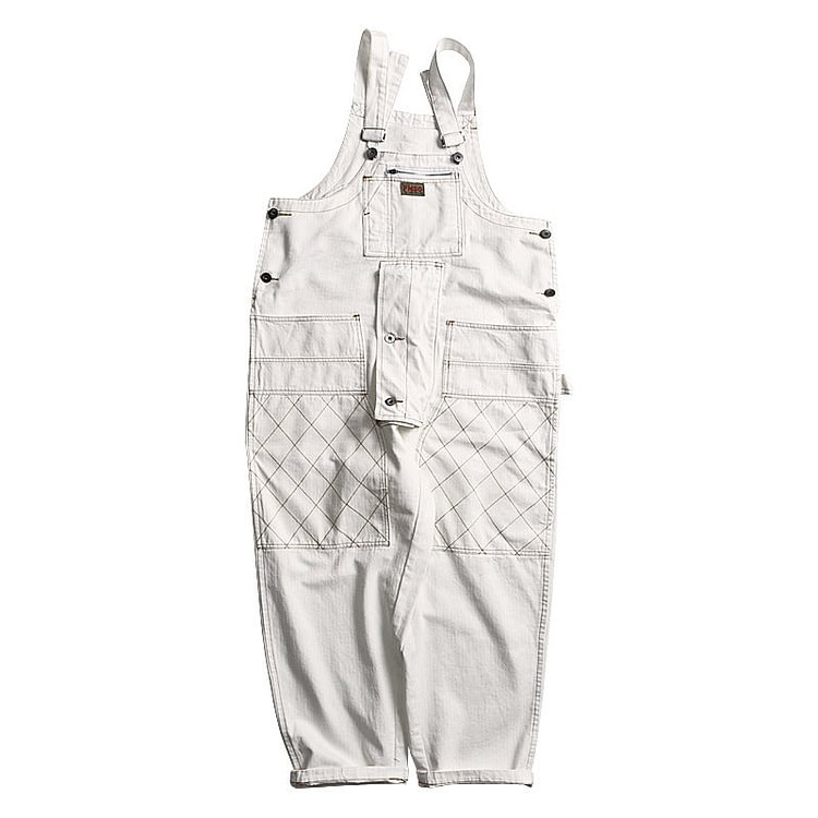Suspender Pants Men Fashion Brands plus Size Retro Sports Trousers Loose Work Trousers Men Denim Overalls