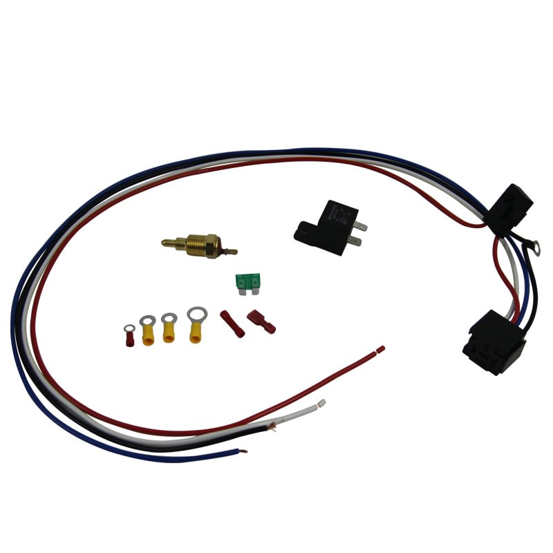 Alloyworks Universal Cooling Engine Thermostat Wiring Sets Fan Temperature Switch Relay Kit