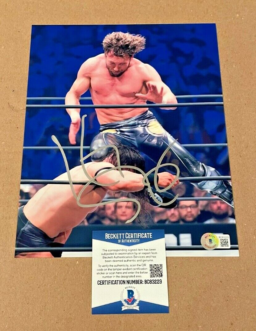 KENNY OMEGA SIGNED AEW WRESTLING 8X10 Photo Poster painting BECKETT CERTIFIED BAS