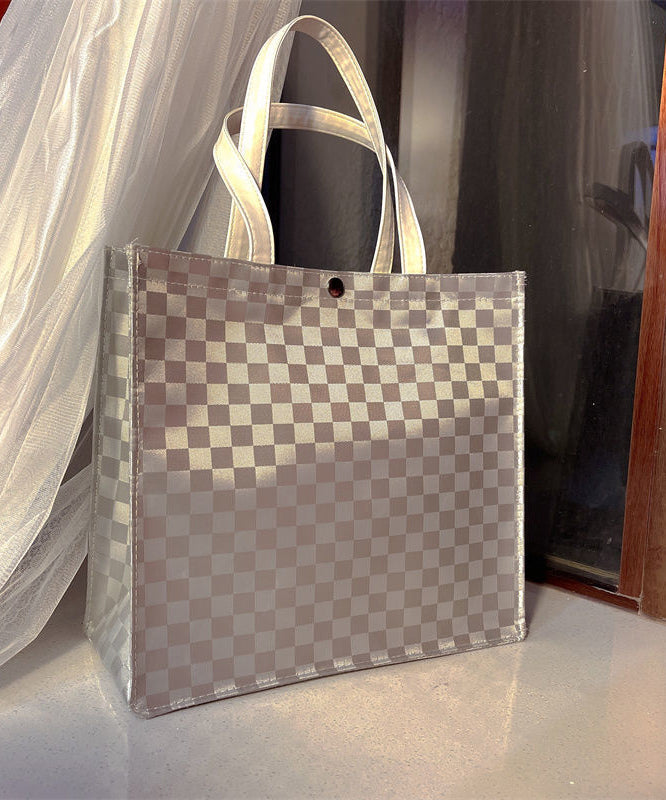 VCSHOES Silver Gray Versatile Large Capacity Handbag